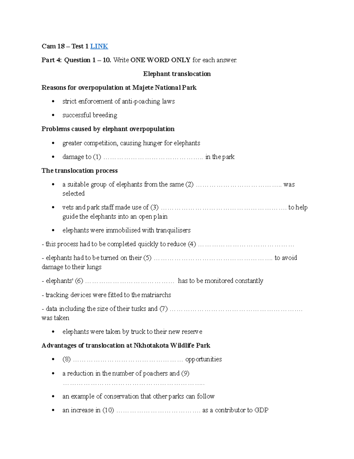 Bài kiểm tra - in 1 bản - fadfasfkjfwkfnf - Cam 18 – Test 1 LINK Part 4 ...
