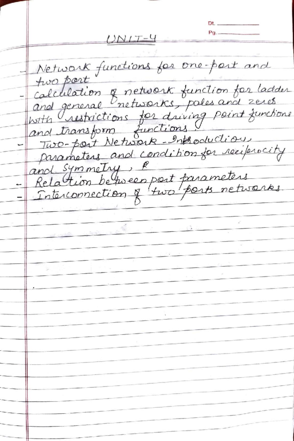 NAS UNIT 4 - Network Functions and Two-Port Network Analysis Notes ...