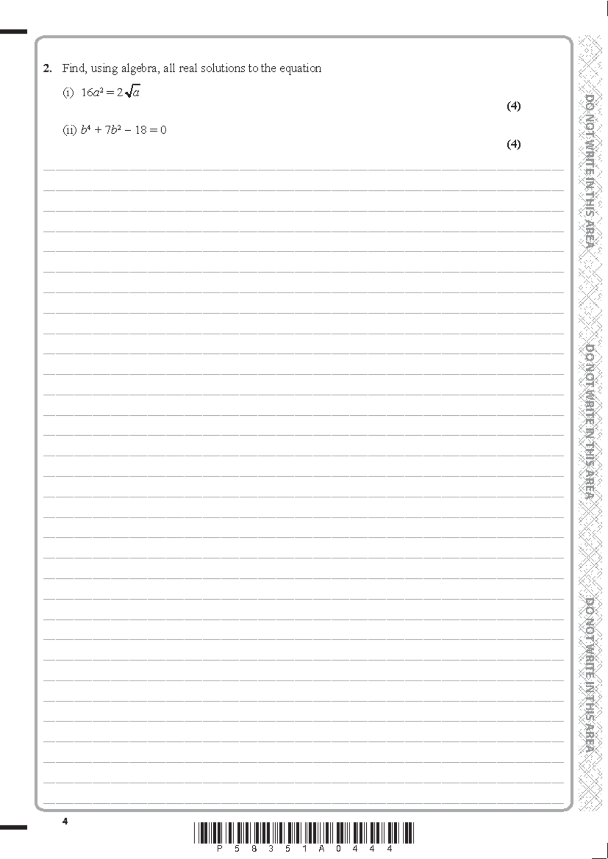 AS Pure Mathematics 2019 Exam Solutions and Notes - Studocu