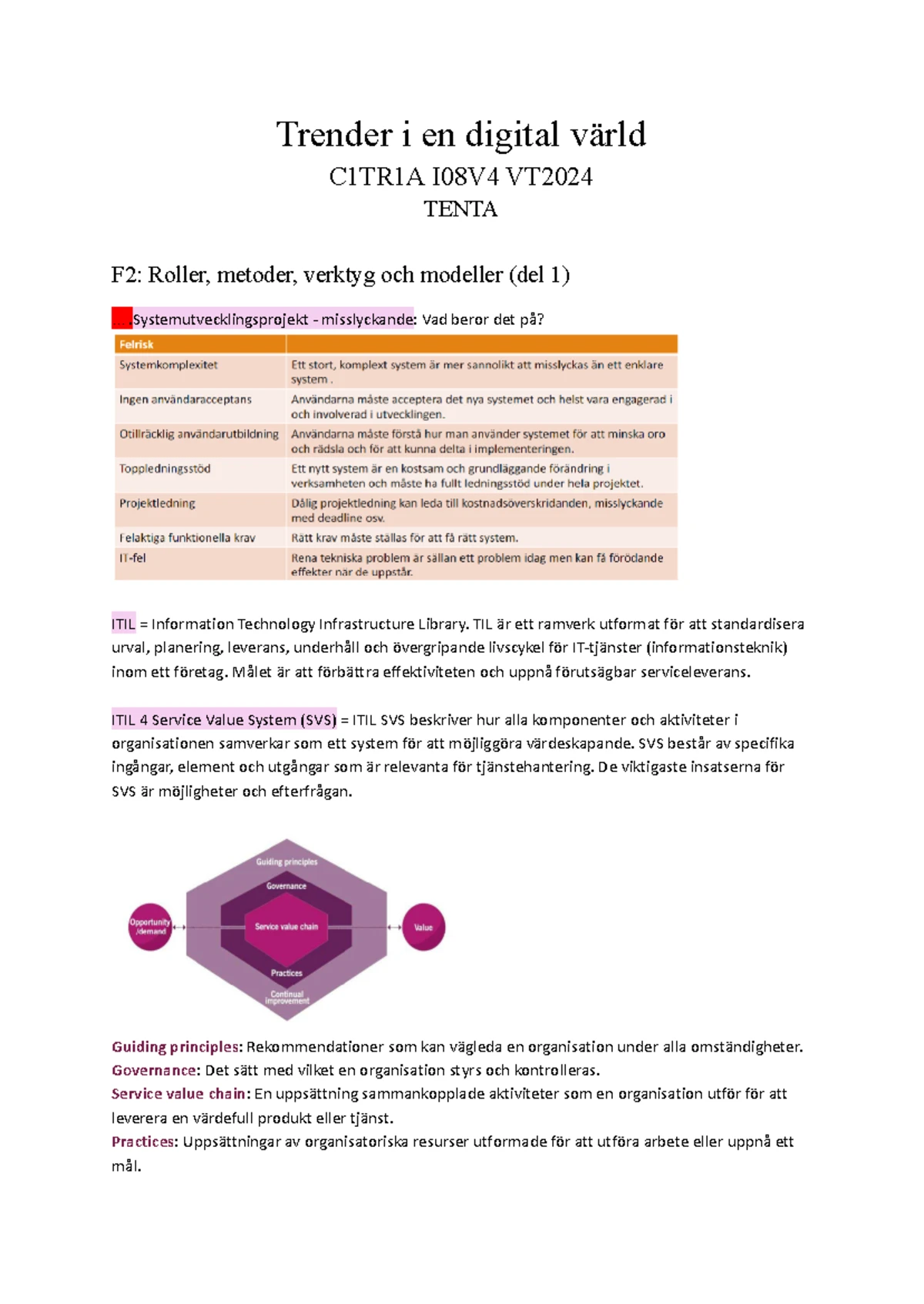 Trender i digital värld - FÖRELÄSNING NR 3 Systemutvecklingsprojekt ...