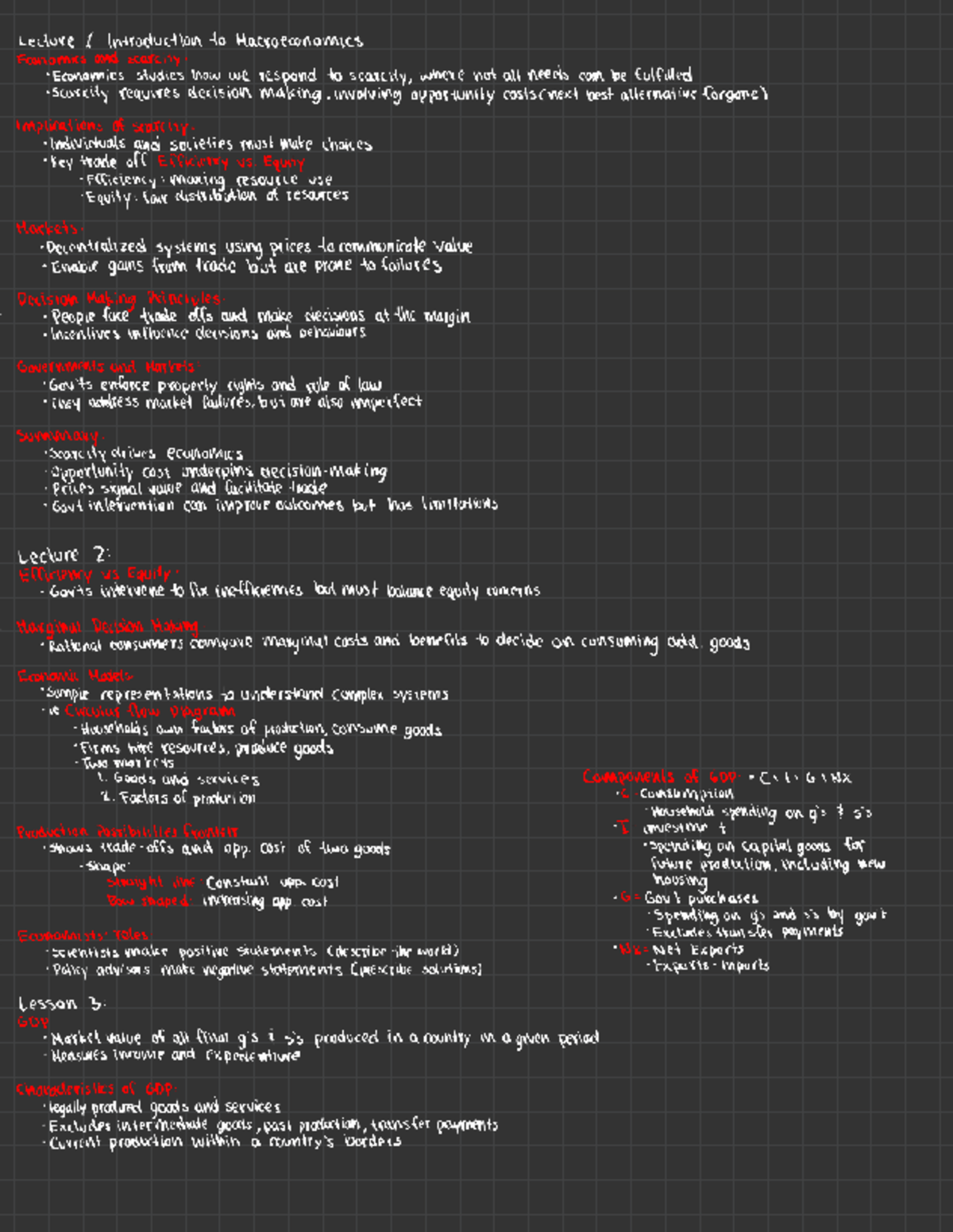 Econ 101 lecture notes: Introduction to macroeconomics and key concepts ...