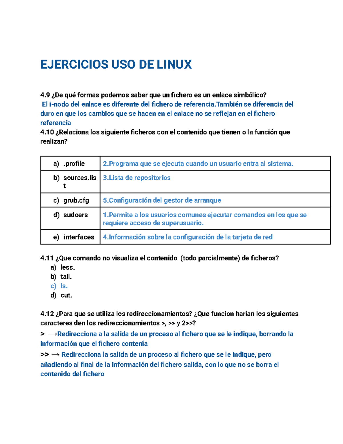 Ejercicios uso De Linux - EJERCICIOS USO DE LINUX 4 ¿De qué formas ...