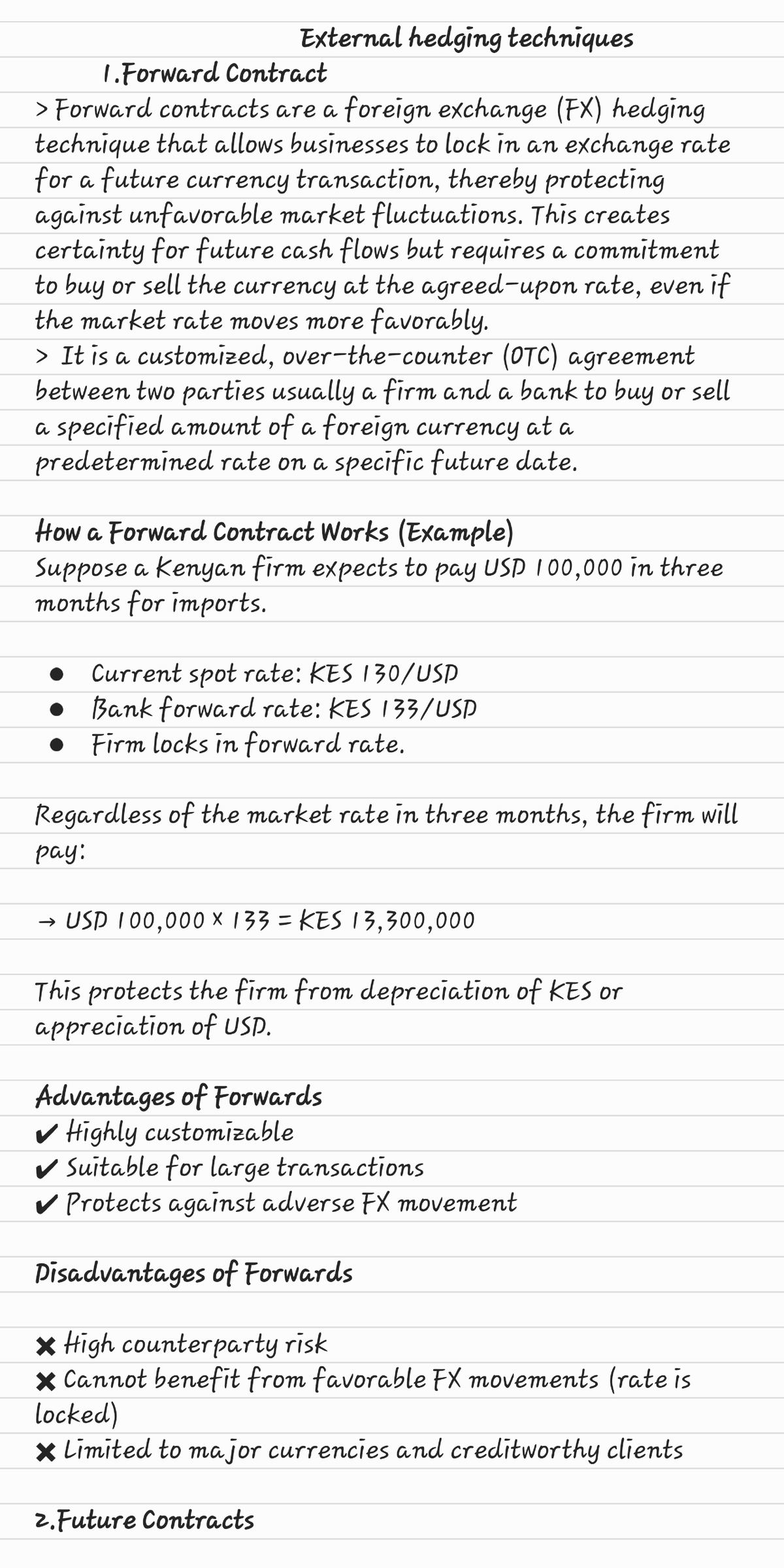 Forward & Futures Contracts: FX Hedging Techniques Explained - Studocu