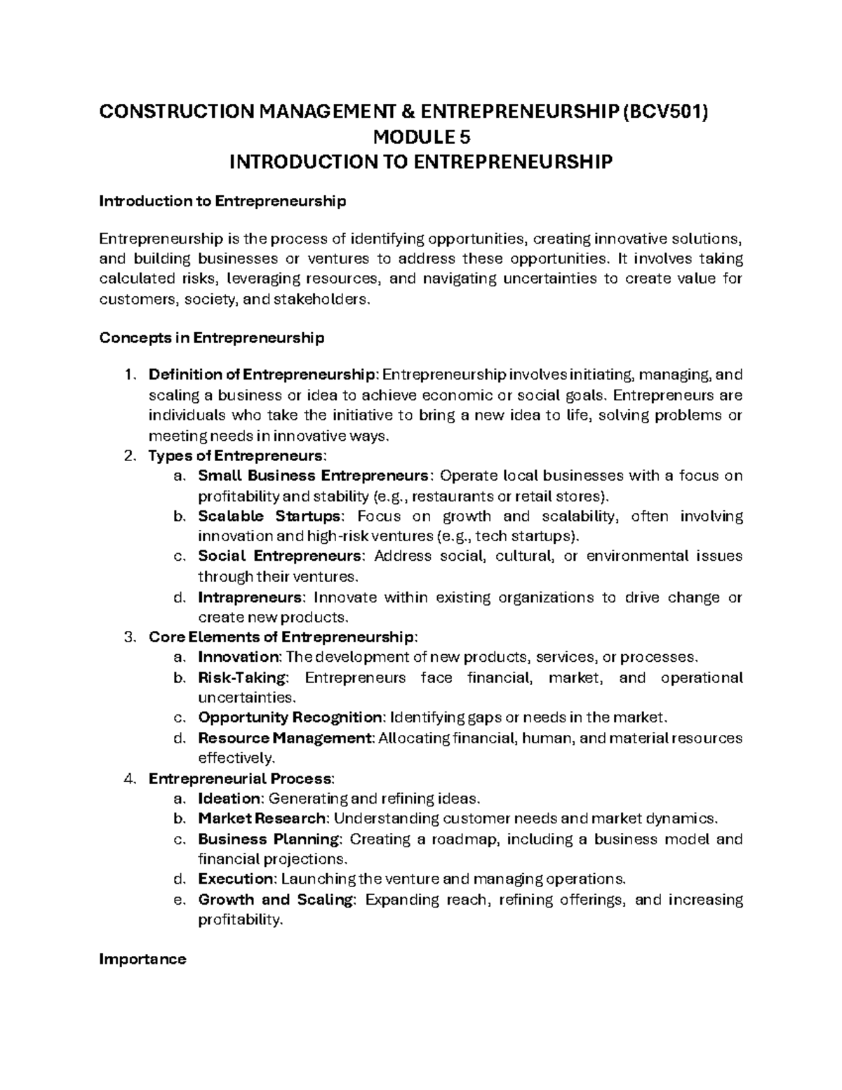 CME Module 5: Introduction to Entrepreneurship - Key Concepts & Skills ...