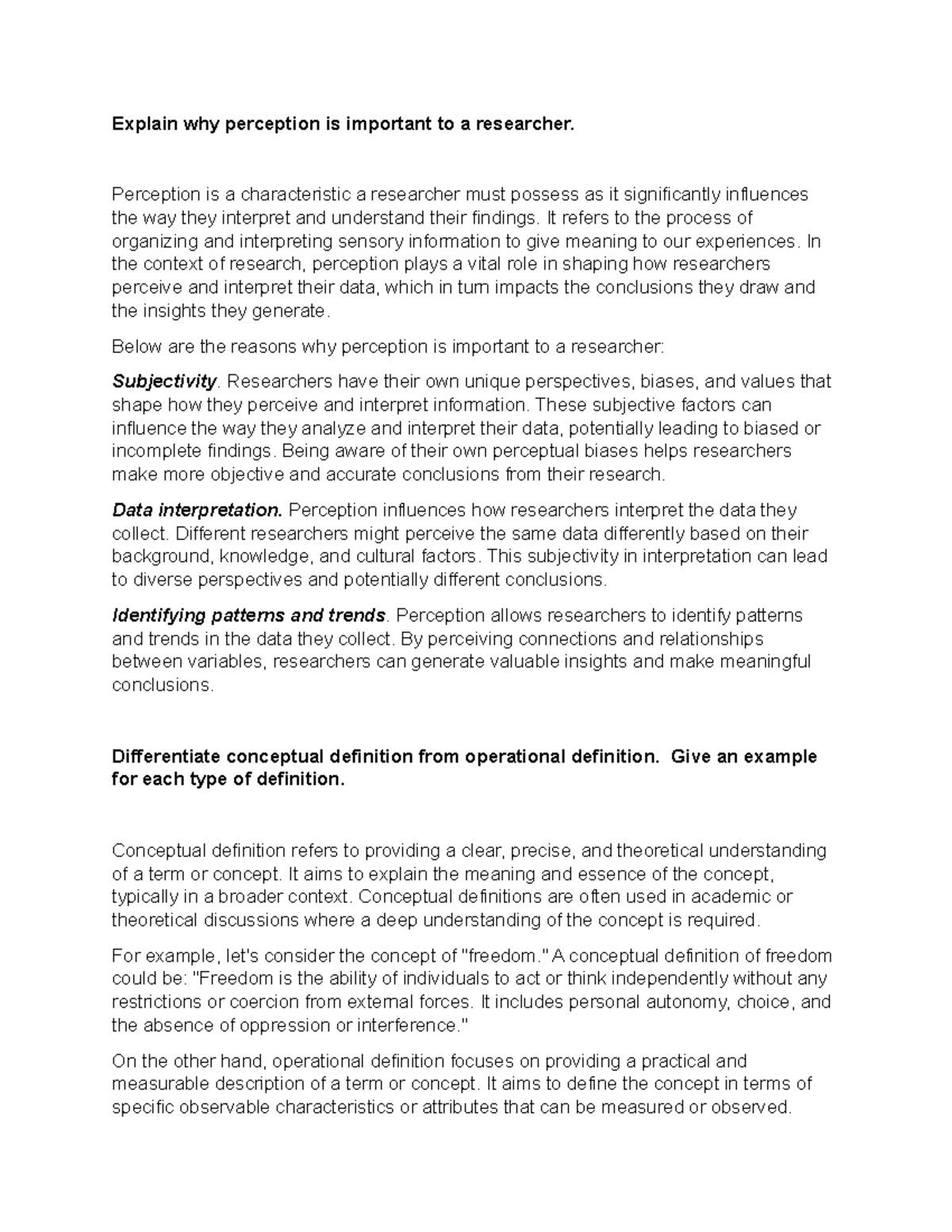 The Importance of Perception in Research: Key Insights and Implications ...