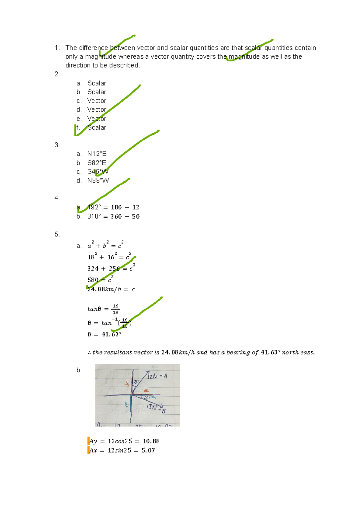 Unit 5 Assignment - Differences Between Vector and Scalar Quantities ...