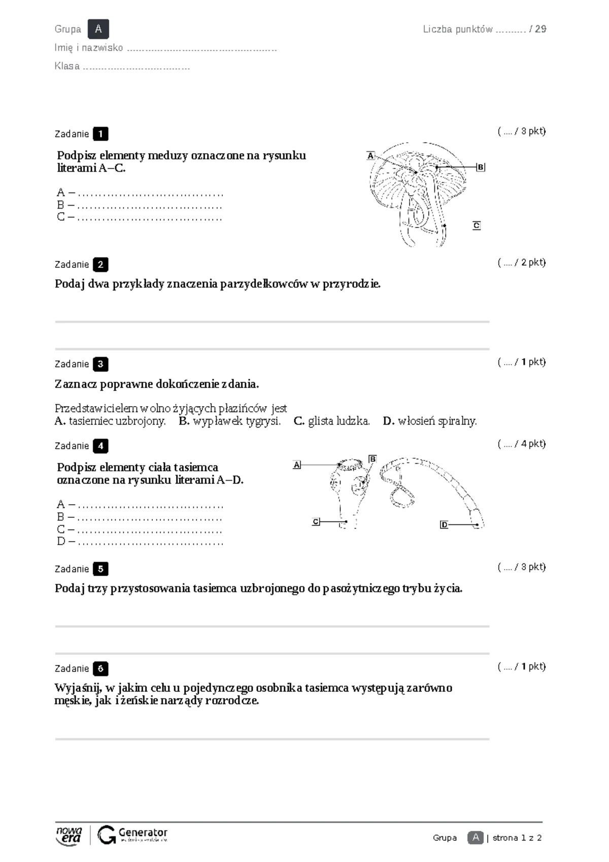 Matematyka kl. 6 Sprawdzian Procenty 30 - Imie i nazwisko Klasa