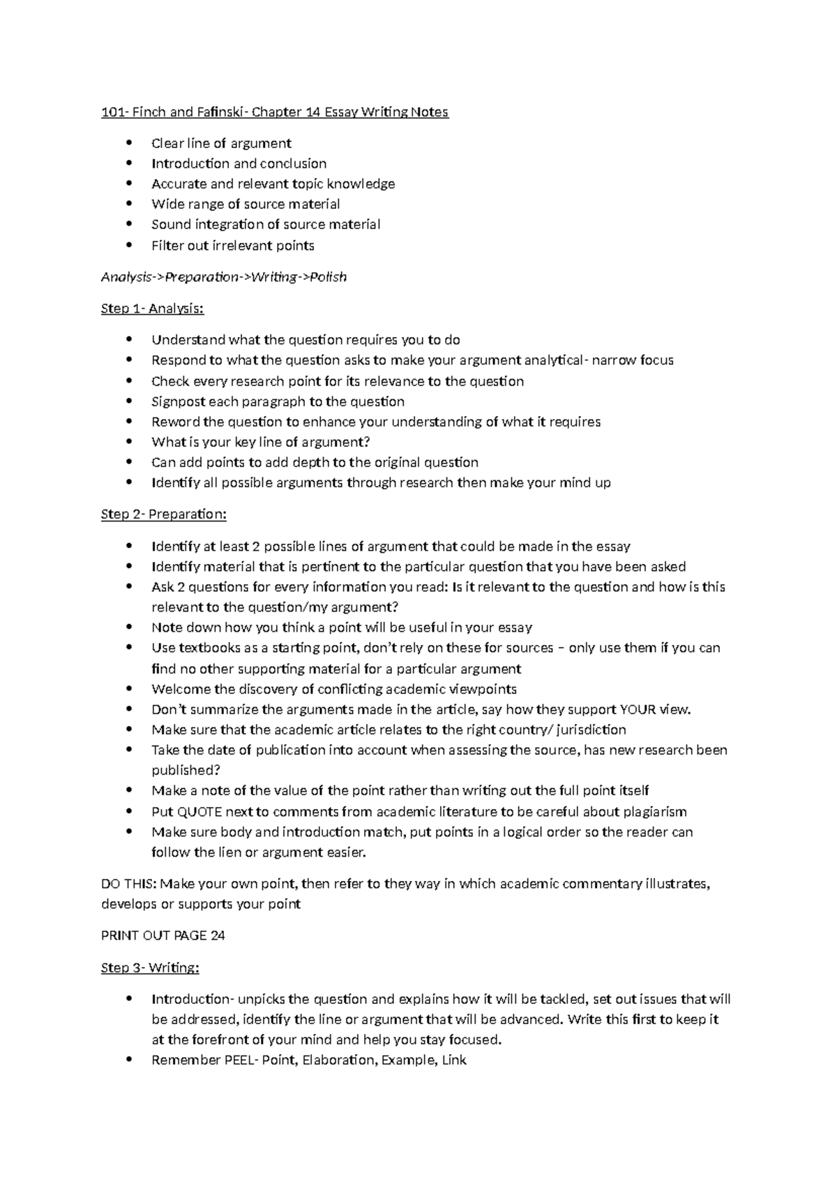 Chapter 14 Essay Writing Notes – Key Analysis & Preparation Steps - Studocu