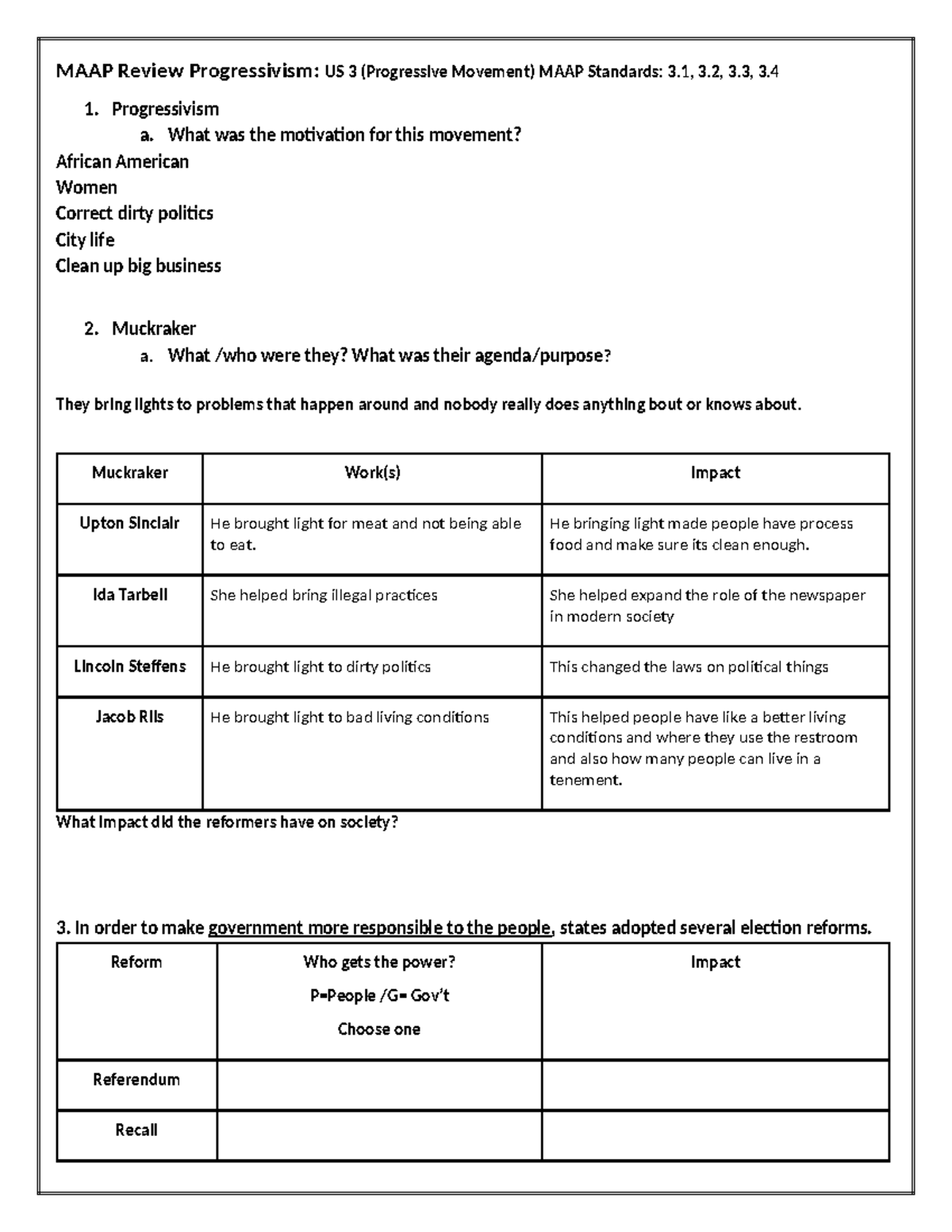 Ch+8+Review - r iuriuuiou3iouw - MAAP Review Progressivism: US 3 ...