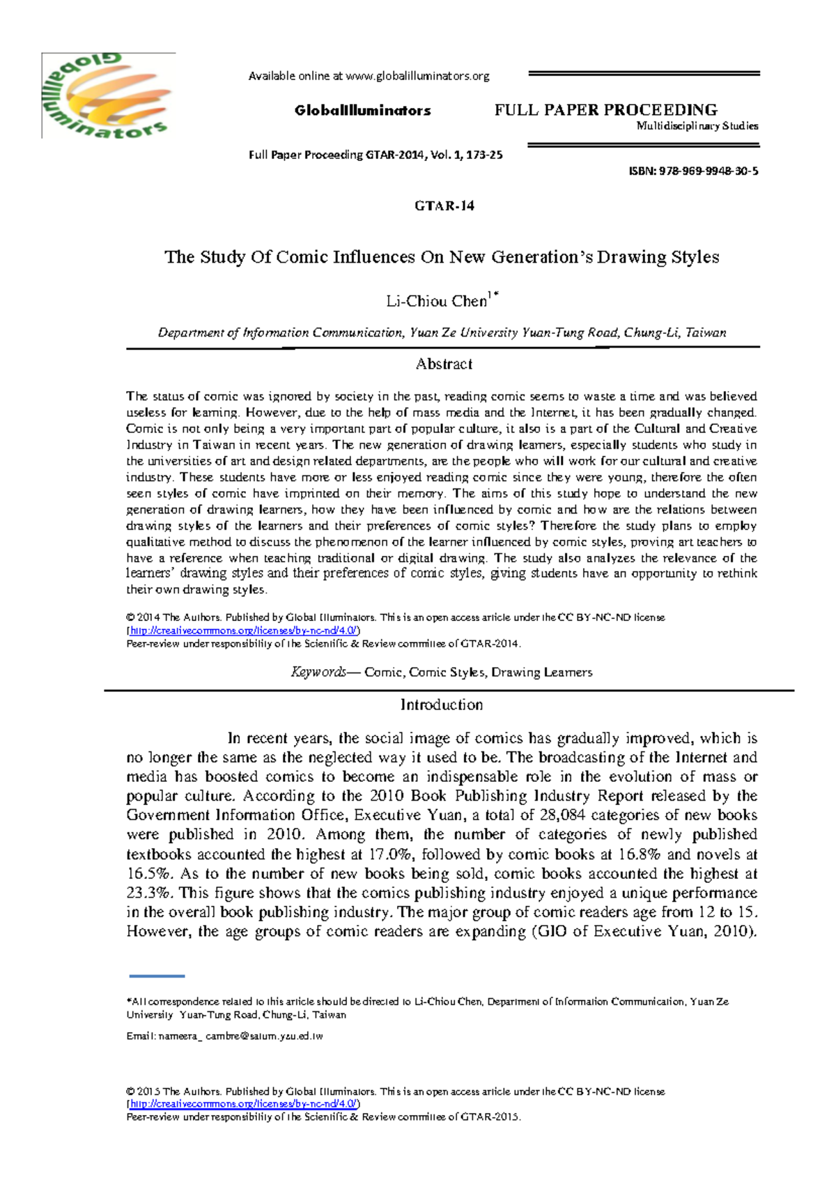 The Study of Comic Influences on Drawing Styles in Art Students (INFO ...