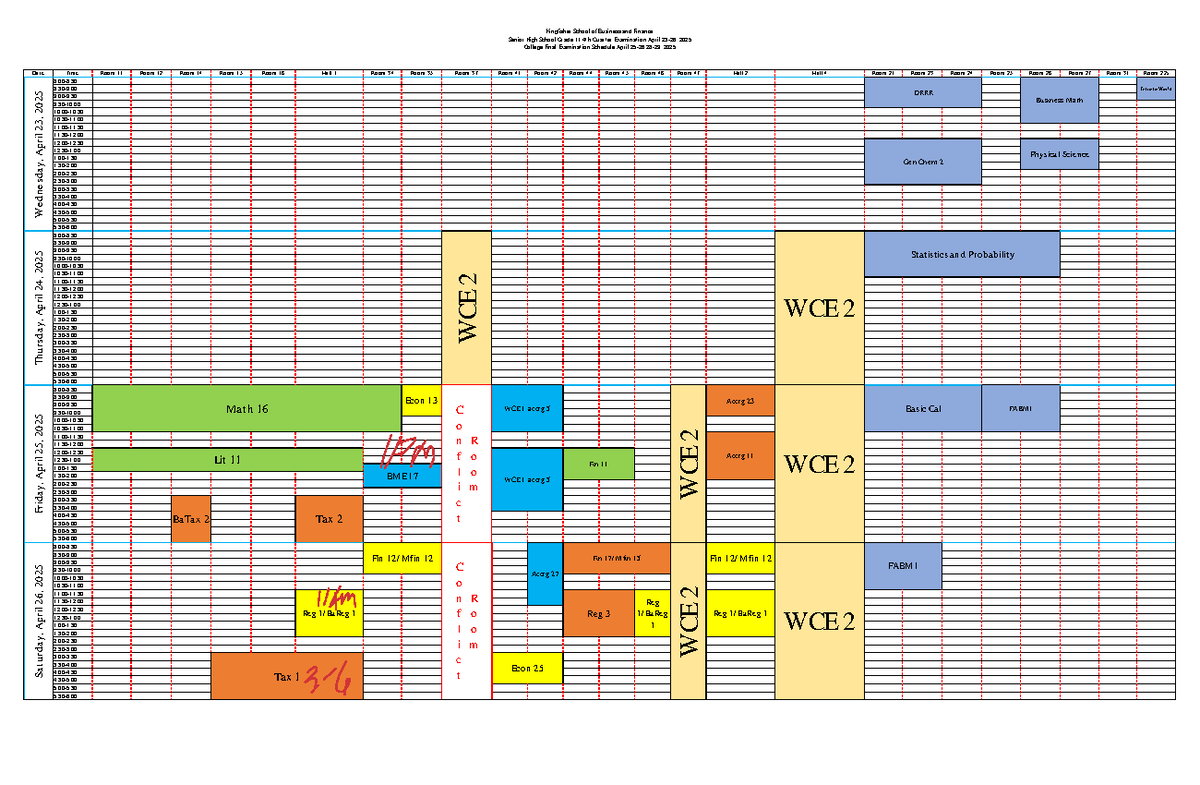 SHS Grade 11 4th Quarter & College Final Exam Schedule April 2025 - Studocu