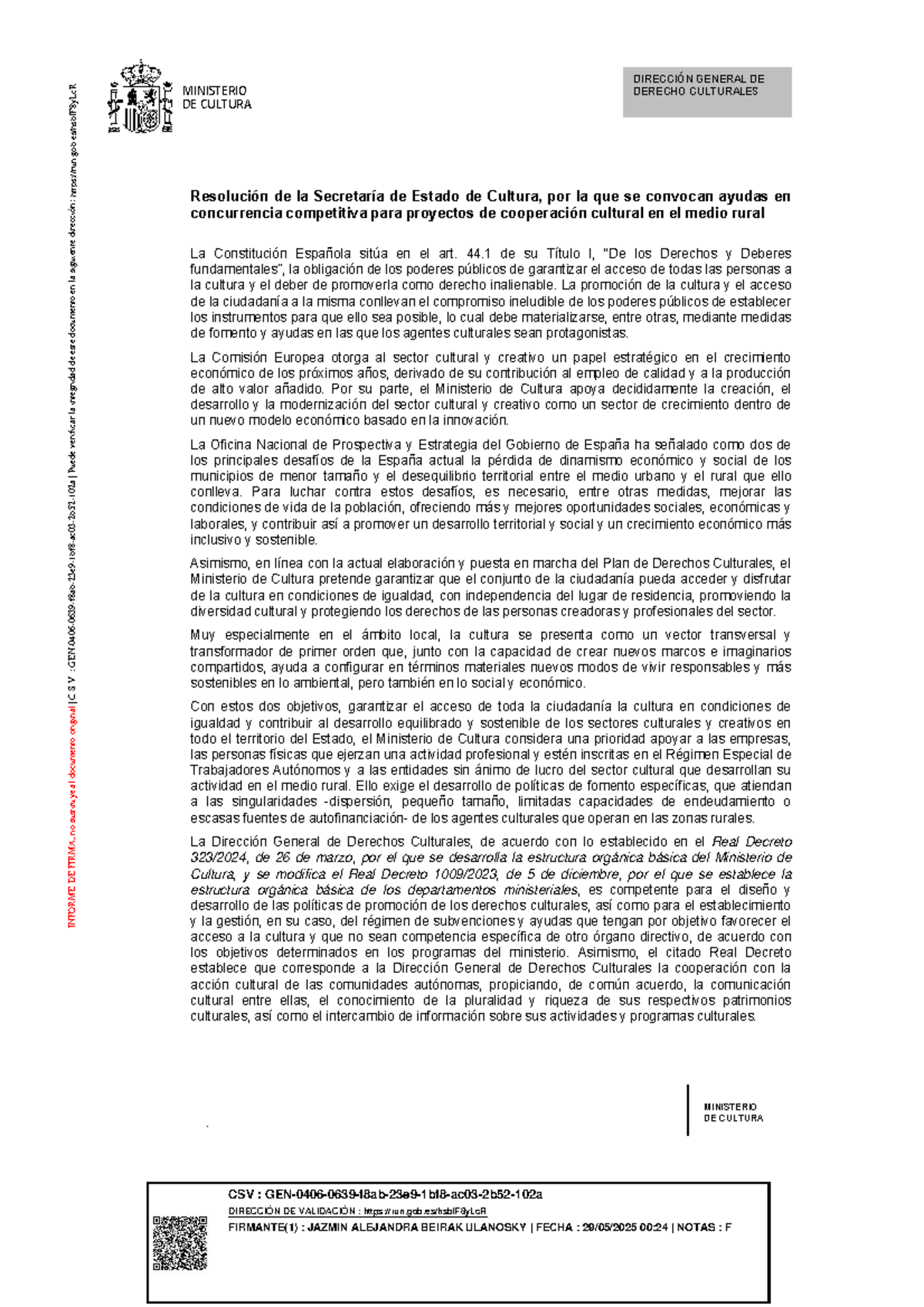 Convocatoria de Ayudas para Proyectos Culturales en el Medio Rural 2025 ...
