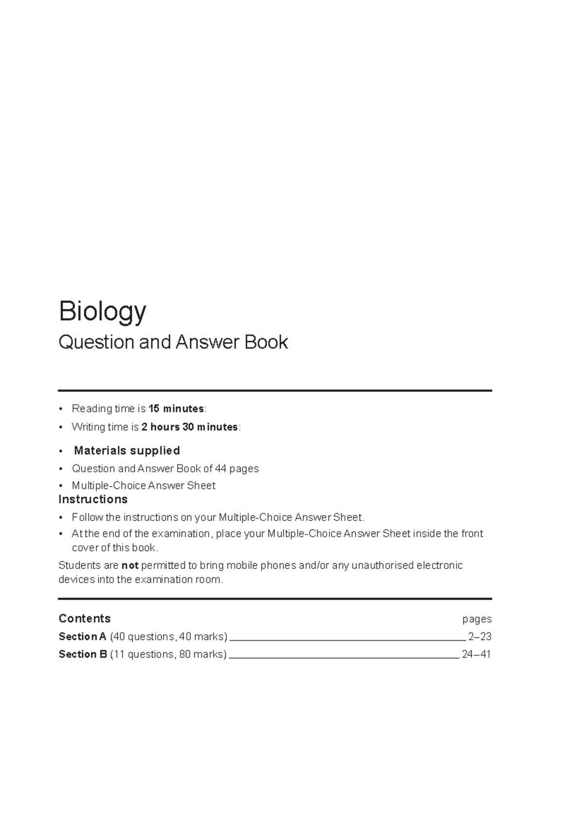 NHT 2024 Biology Exam Practice: Questions & Answers Guide - Studocu