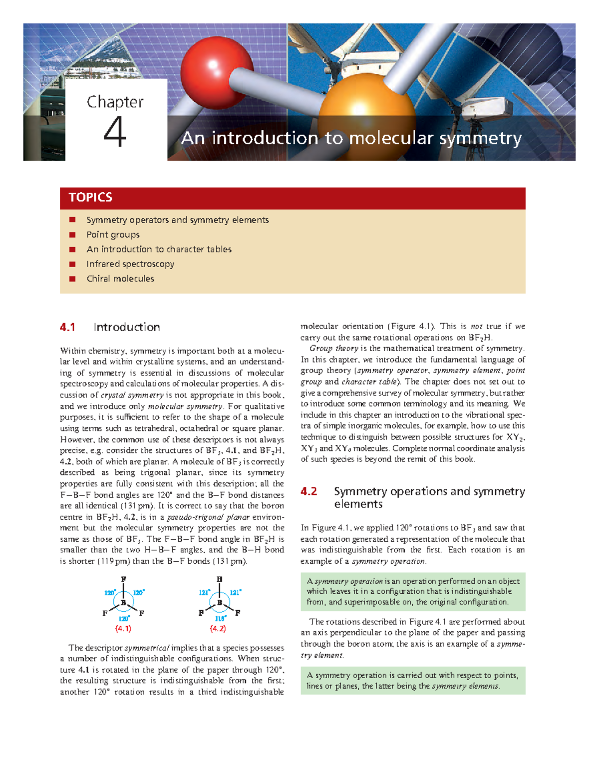 Chapter 4: Molecular Symmetry - HC Organic Chemistry Notes - Studocu