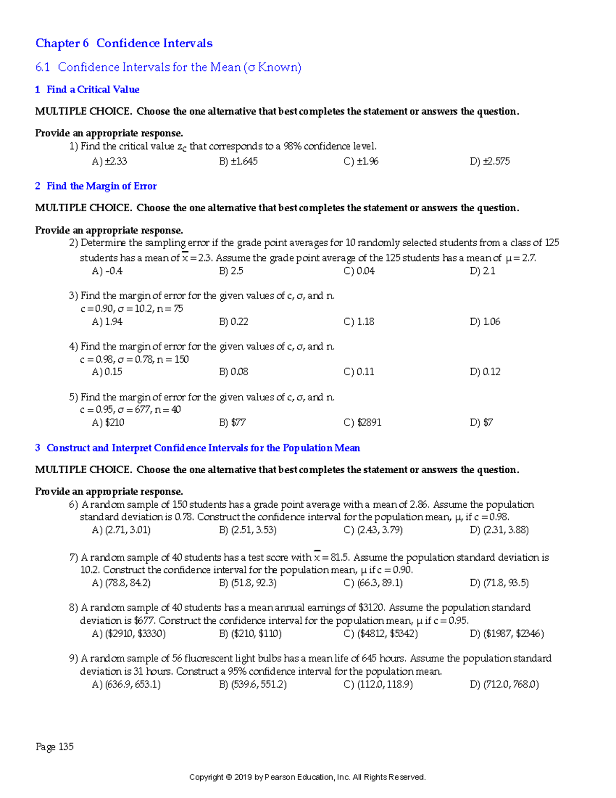 Les7e ptb 06 - ……. - Chapter 6 Confidence Intervals 6 Confidence ...
