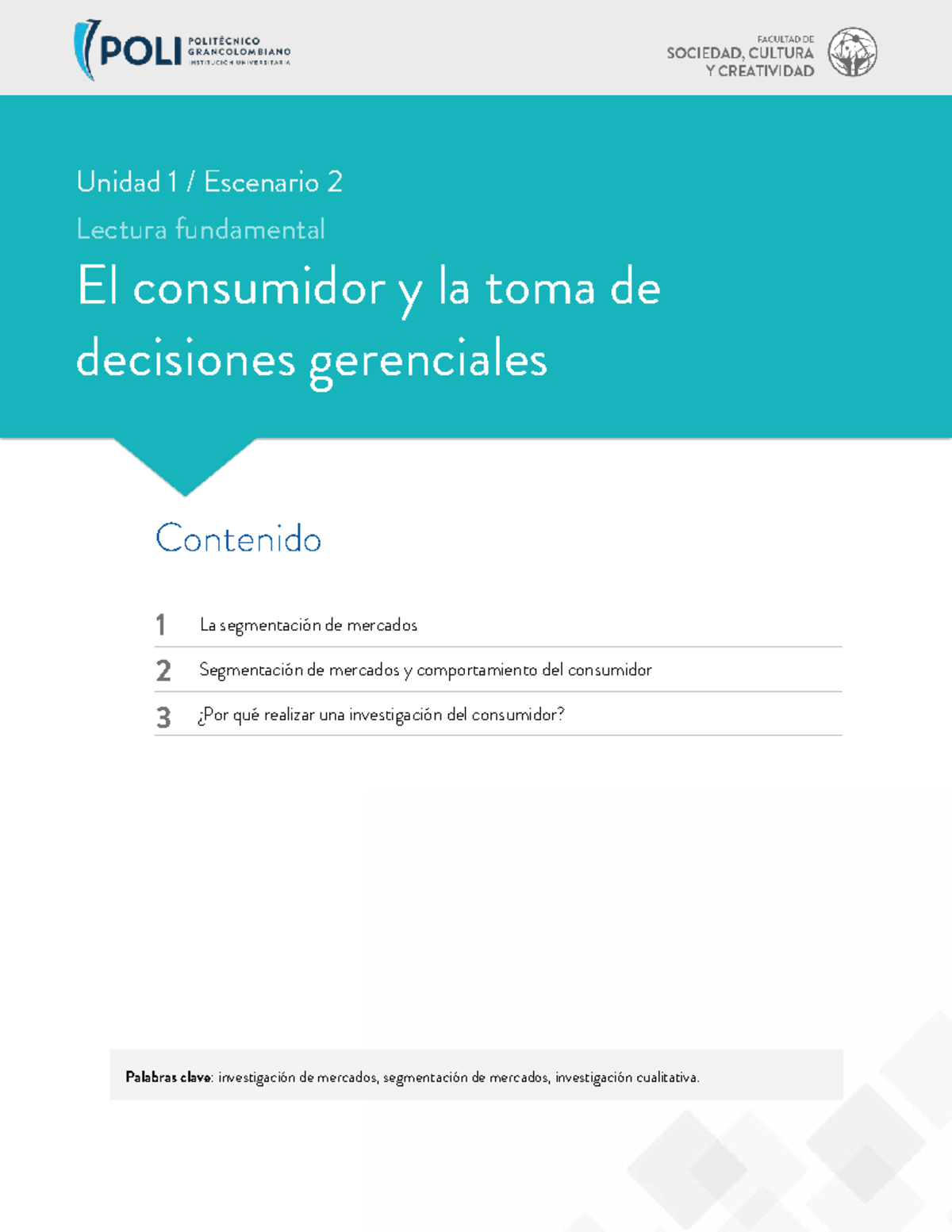 Unidad 1: Segmentación de Mercados y Comportamiento del Consumidor ...