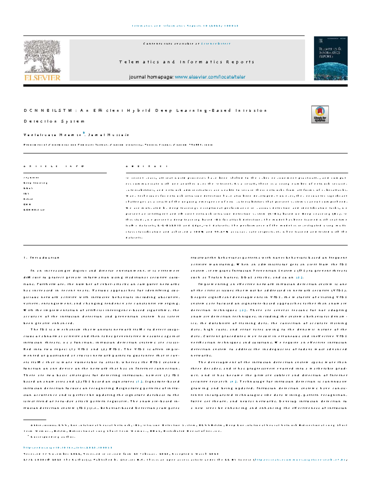 DCNNBiLSTM: A Hybrid Deep Learning Approach for Intrusion Detection ...