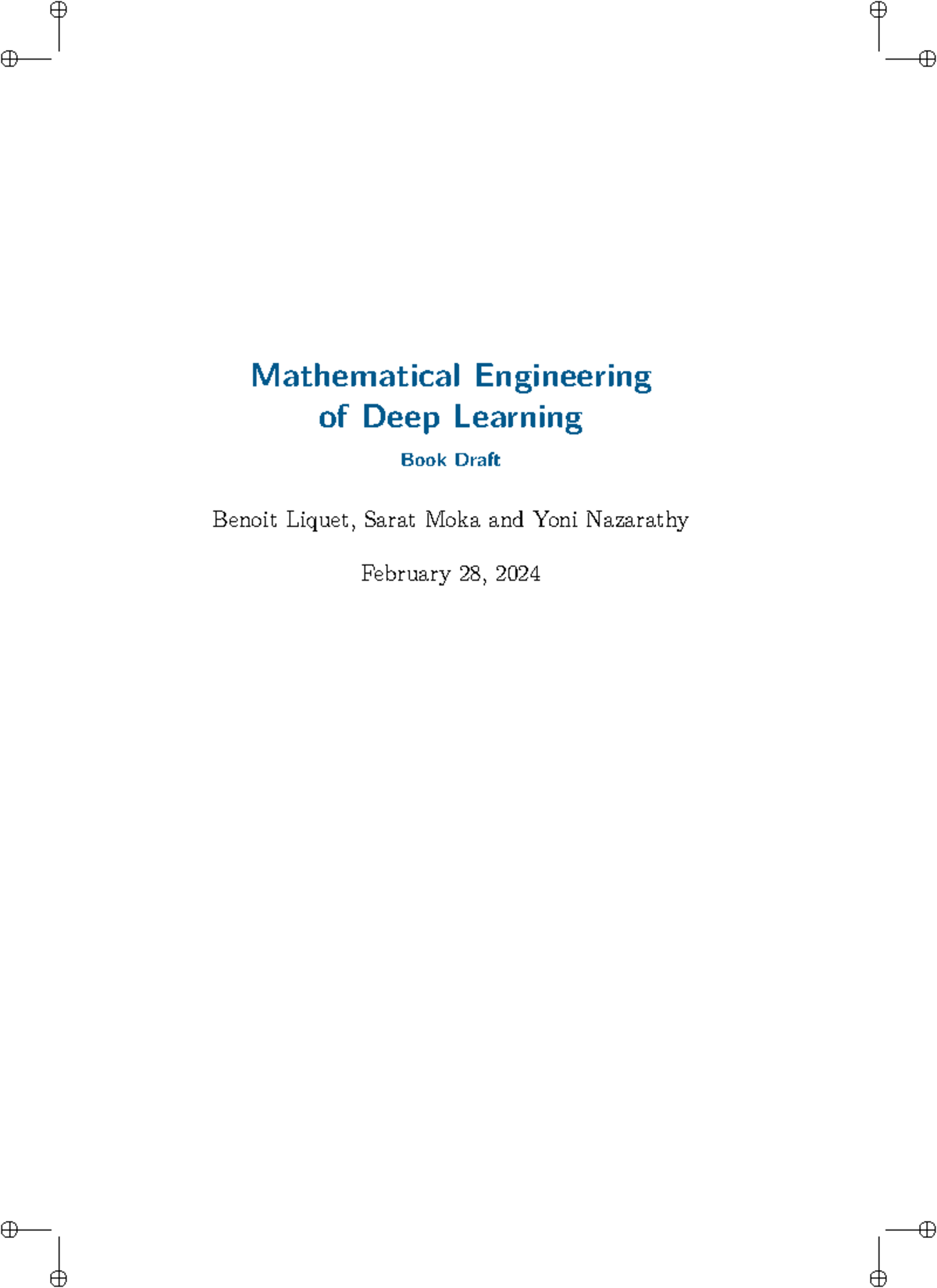 Mathematical Engineering of Deep Learning: Chapter 3 Course Material ...