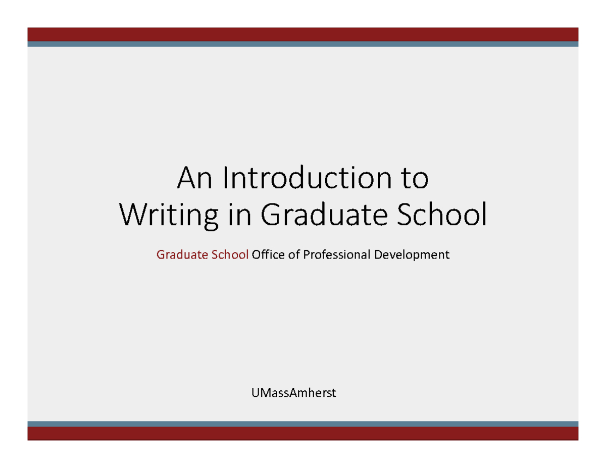 An Introduction to Writing in Graduate School: Key Tips & Strategies ...