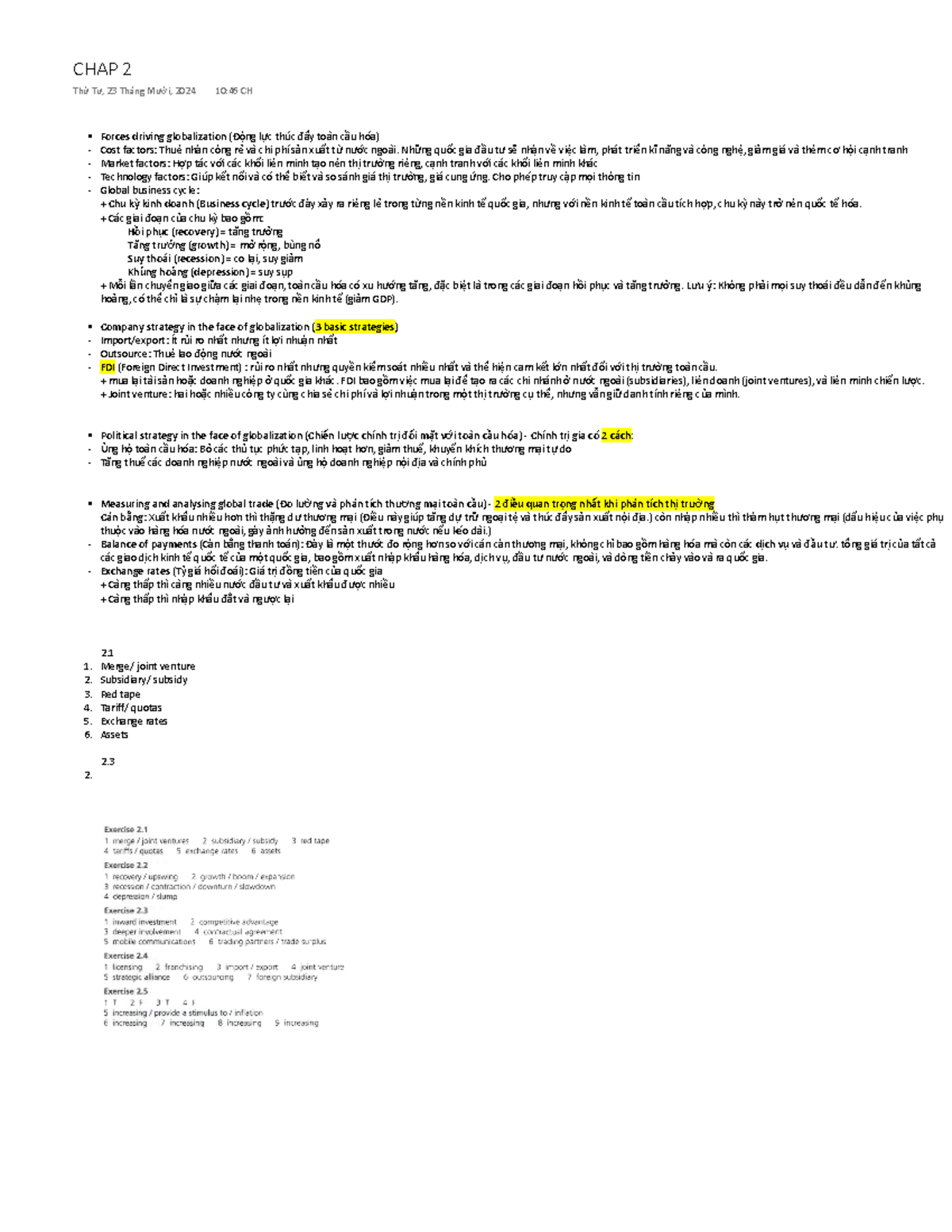 Business handbook advance Chap 2 - Forces driving globalization ...