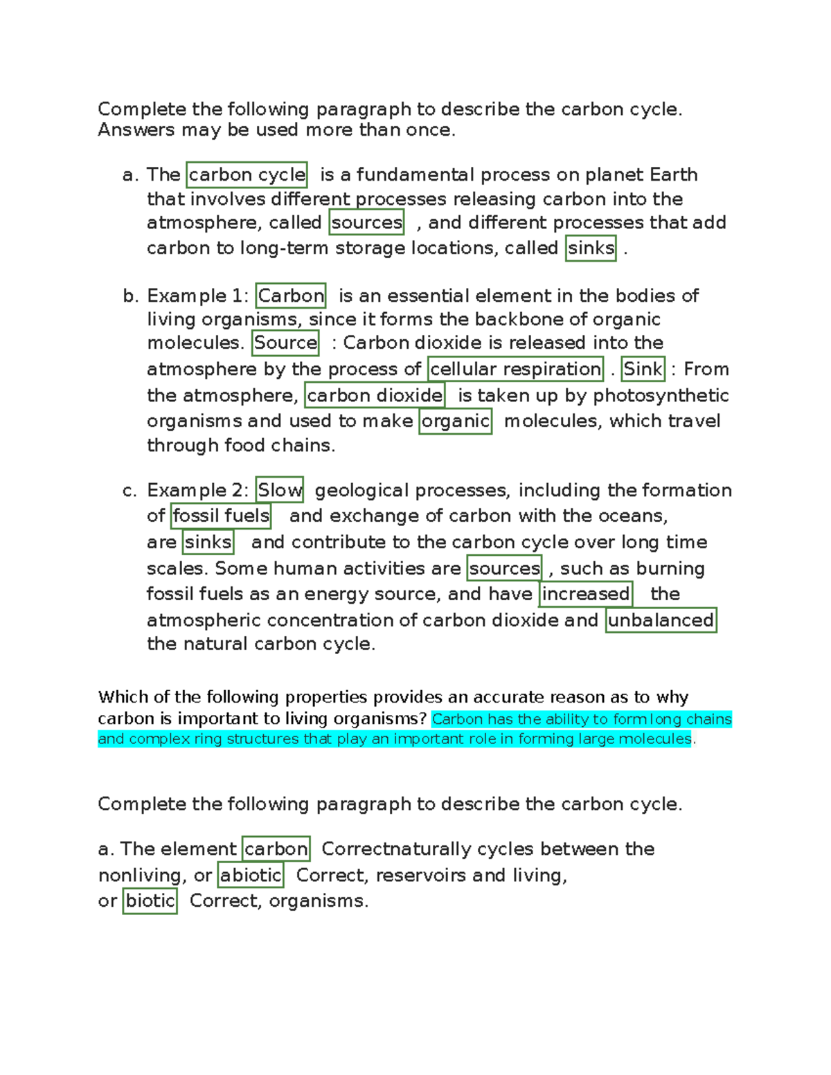 Photosynthesis and the Carbon Cycle: Key Concepts and Processes - Studocu