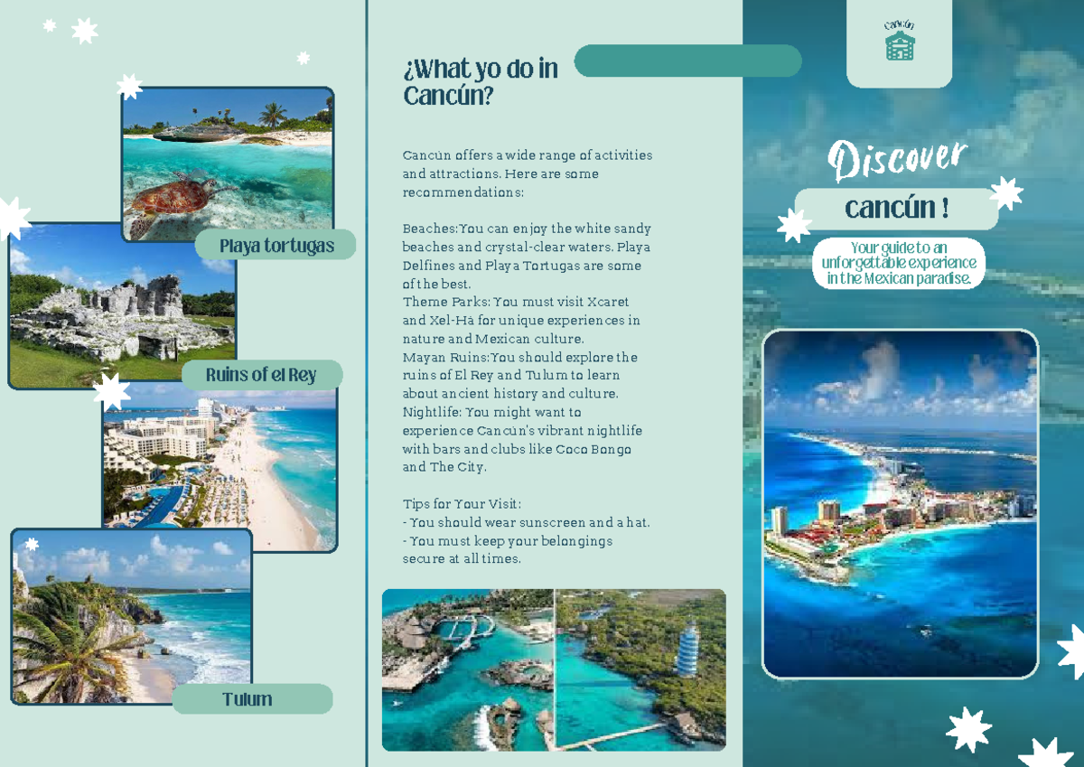 Trip Experiences in Cancún: A Guide to Attractions and Tips - Studocu