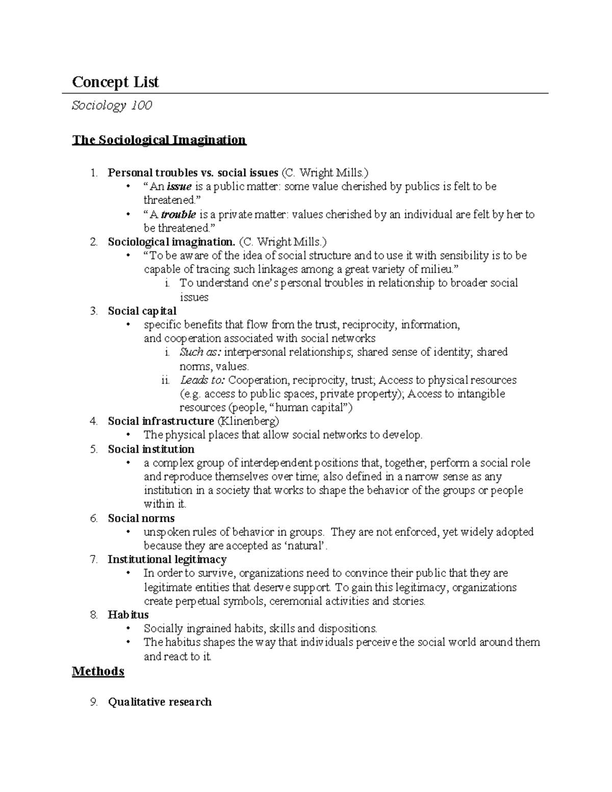 Sociology 100: Key Concepts & Theories in The Sociological Imagination ...