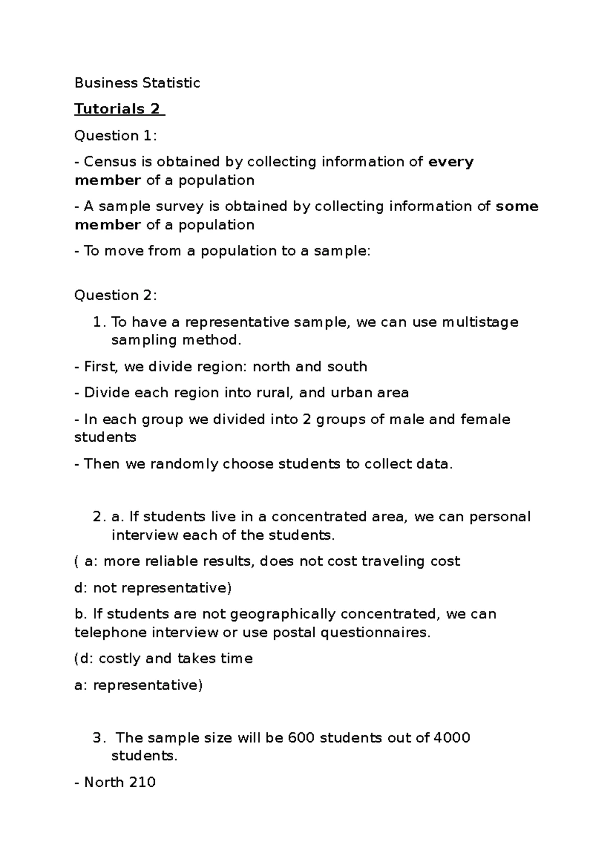Statistic-exercise - An exercise in our 4th week of lecture - Exercise ...