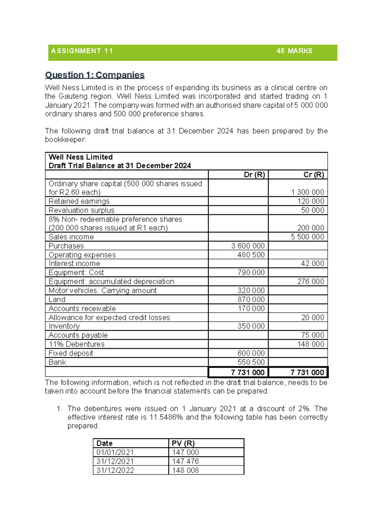 Assignment 1: Companies & Cash Flow Analysis (45 Marks) - Studocu