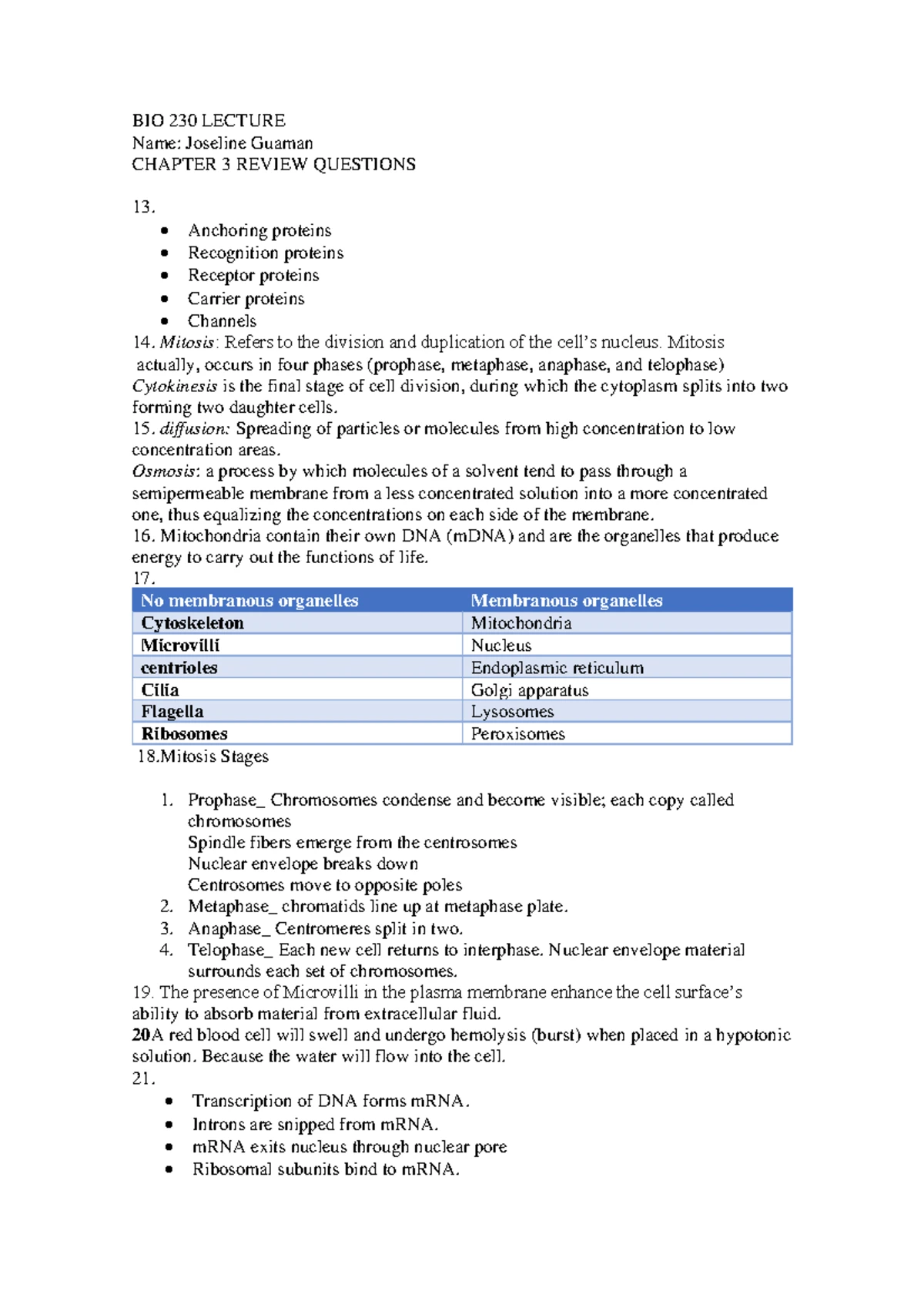 A&P Lecture Notes - October 18, 2020 - Studocu