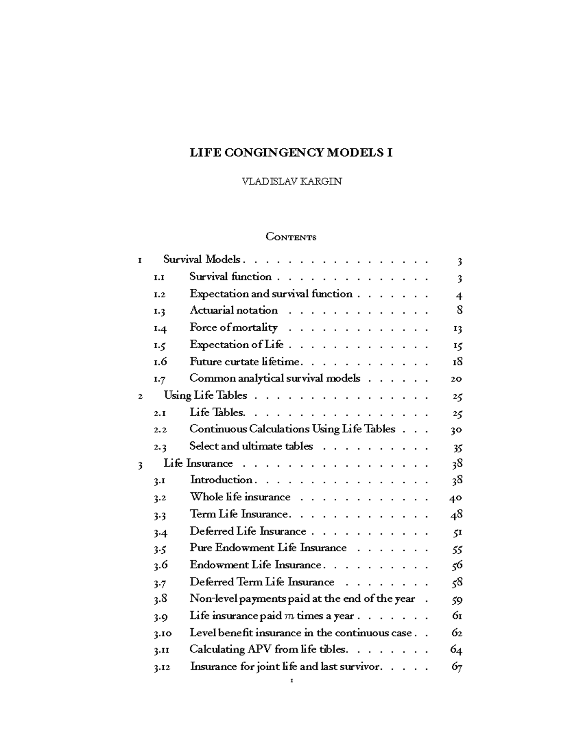 Actuarial 1: Survival Models and Life Contingency Analysis Notes - Studocu