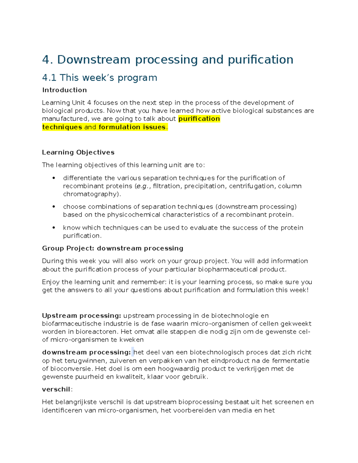 4. Downstream Processing and Purification Techniques in Biotech ...