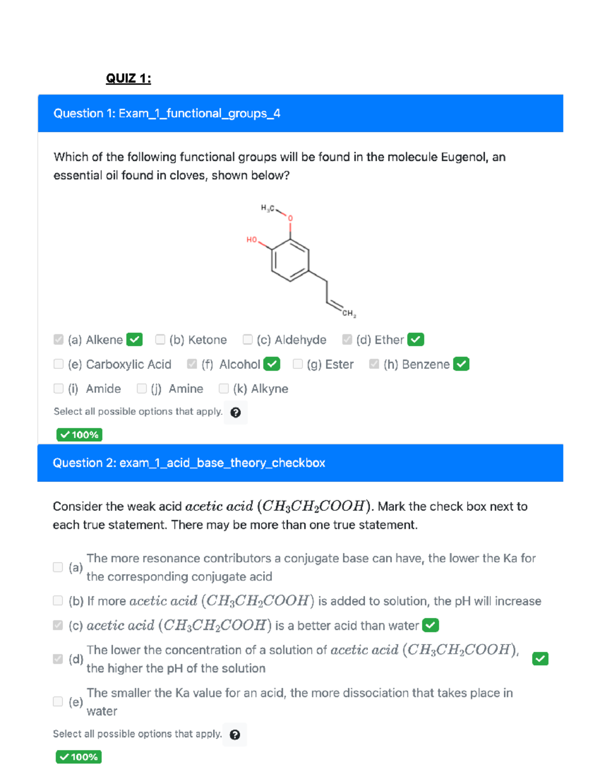 Chem 104 Ray Quizzes 1 to 6 Overview and Study Guide - Studocu
