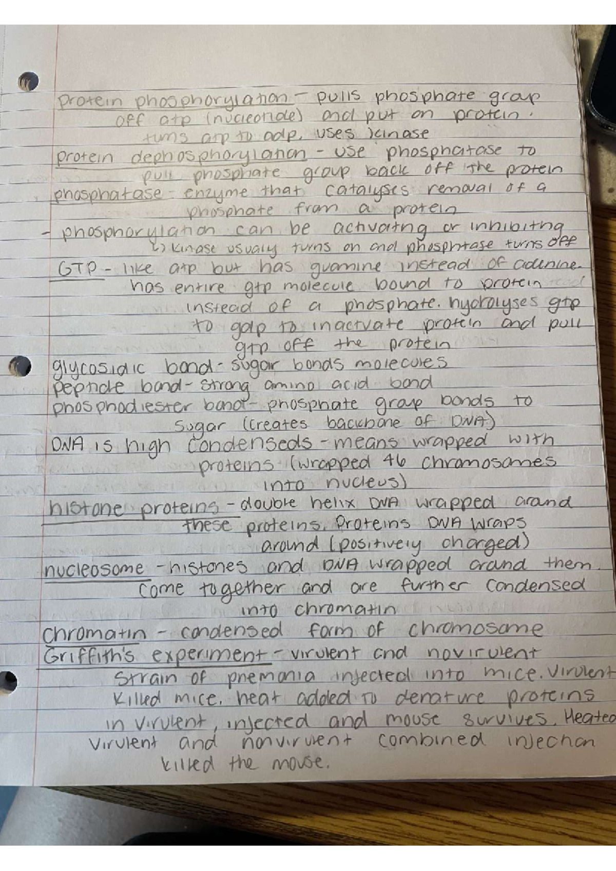 Final Exam Study Guide for Course XYZ: Protein Phosphorylation & DNA ...