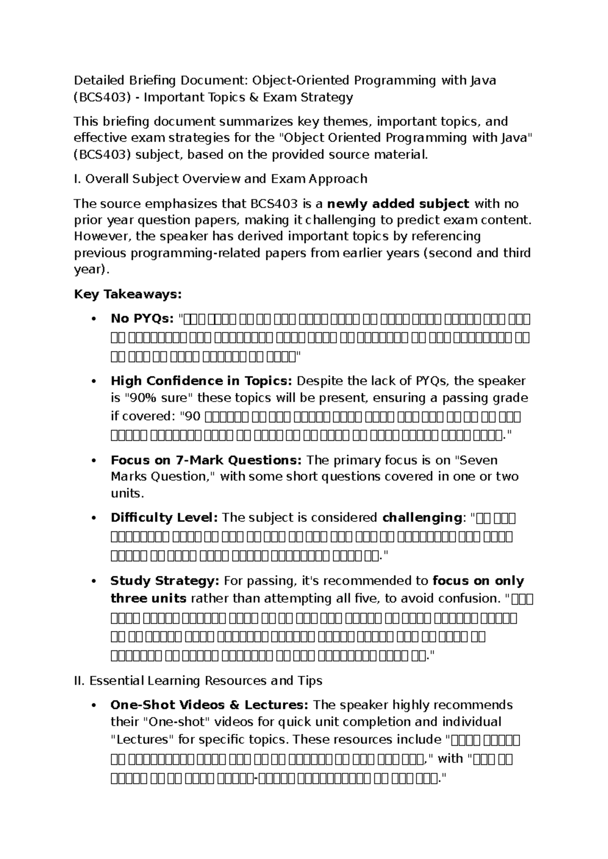 BCS403 Final Exam Strategy: Key Topics in Java Programming - Studocu