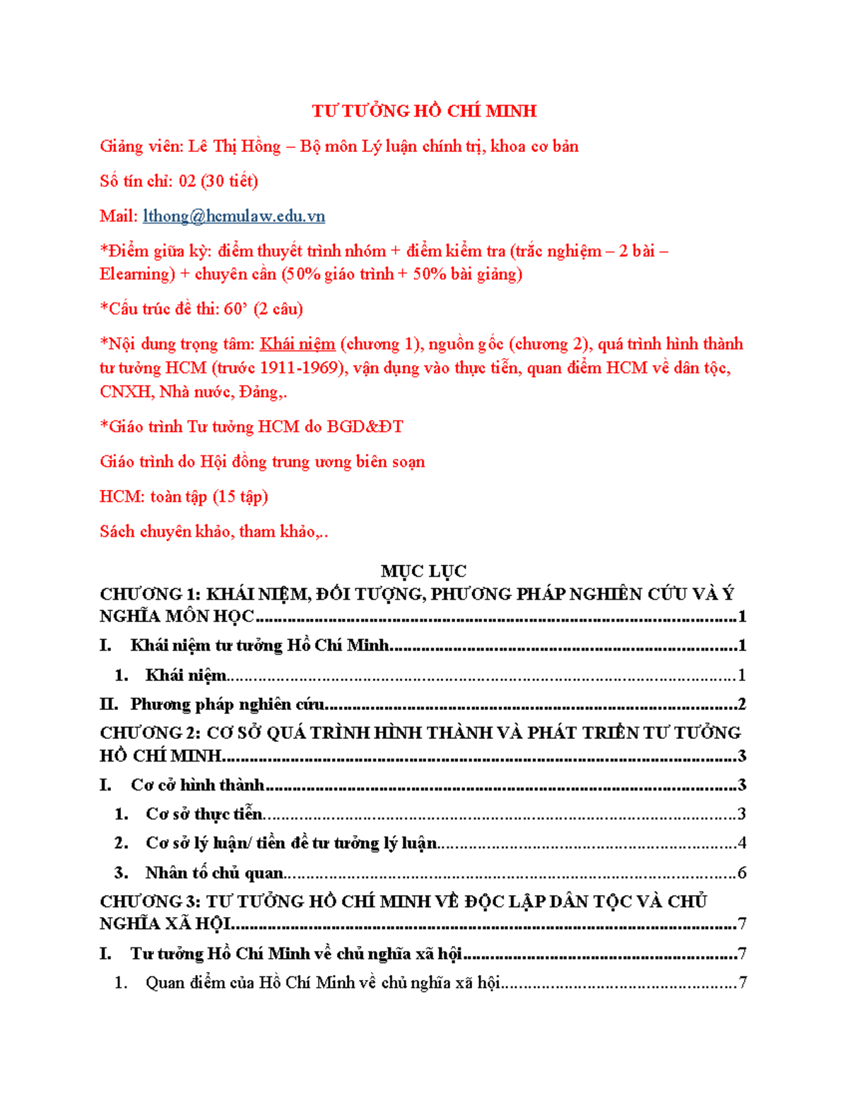 Tư tưởng Hồ Chí Minh: Nội dung và ứng dụng trong thực tiễn - Document Preview