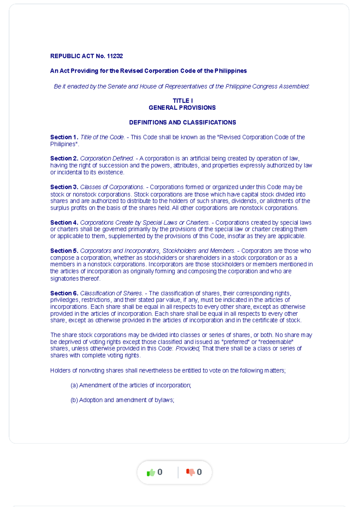 RA 11232: Summary of the Revised Corporation Code in the Philippines ...