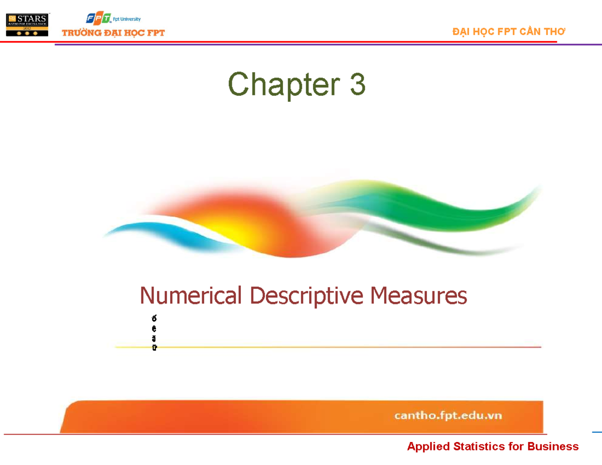 Chapter 3: Numerical Descriptive Measures - SU25 - Studocu