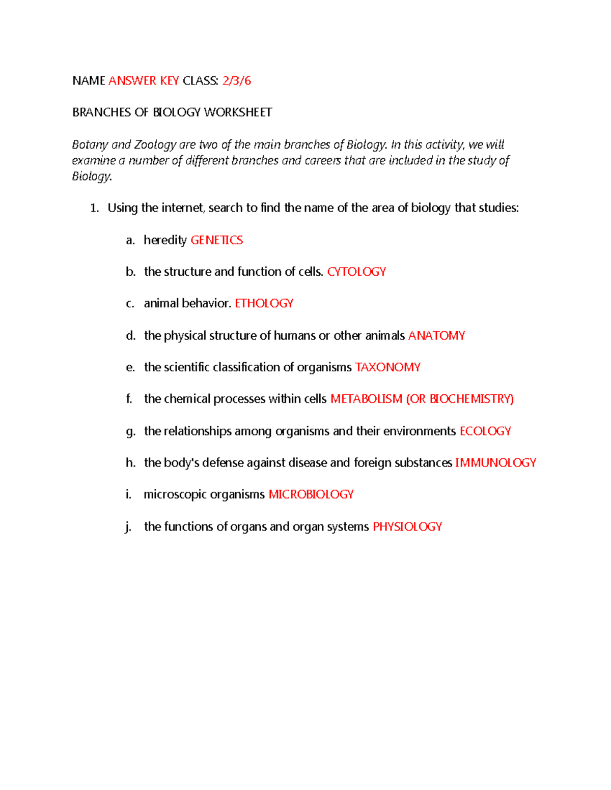 Biodiversity Classification Worksheet Answers (Topic 5.3) - Studocu, image size:1200x1553