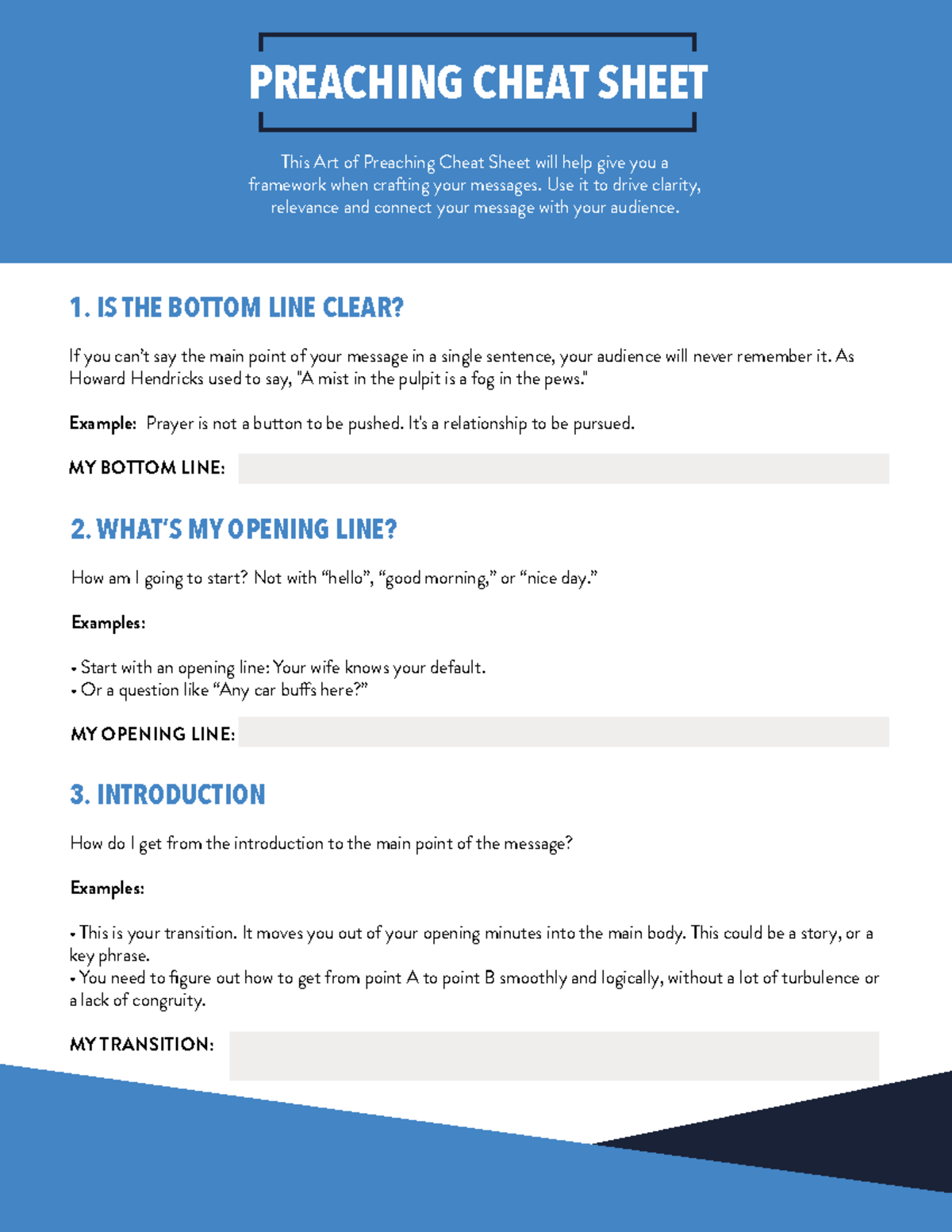 Preaching Cheat Sheet: A Framework for Crafting Impactful Messages ...