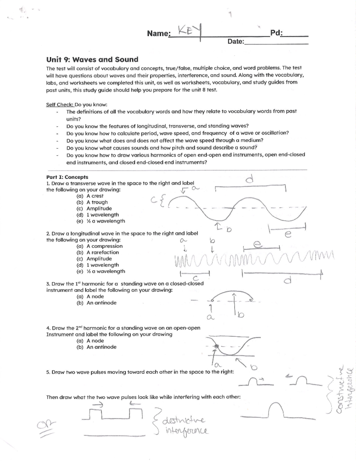 Unit 9: Waves and Sound Study Guide for Physics Exam - Studocu