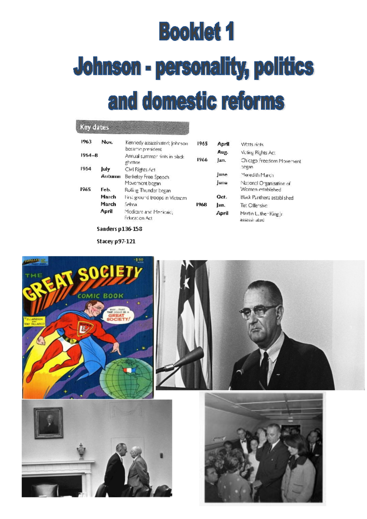 Johnson Domestic Policies: Key Insights and Civil Rights Impact - Studocu