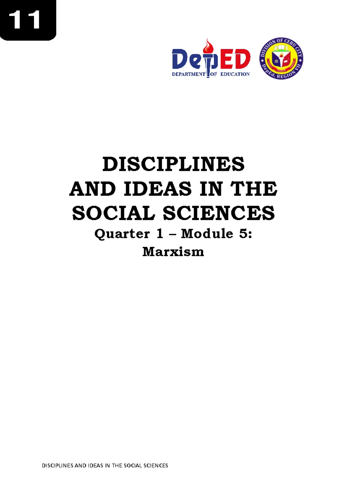 WHLP SHS DISS - Weekly Learning Modules for Social Science Disciplines ...