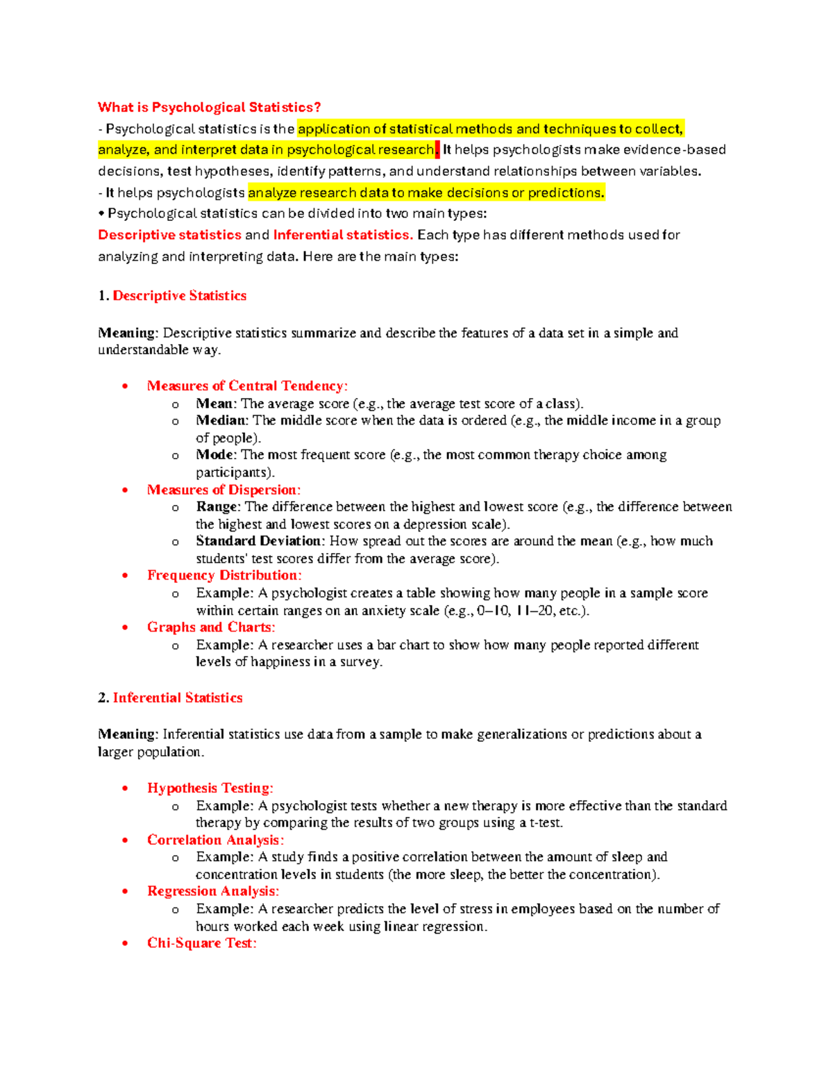 Psychological Statistics: Understanding Data Analysis in Psychology ...