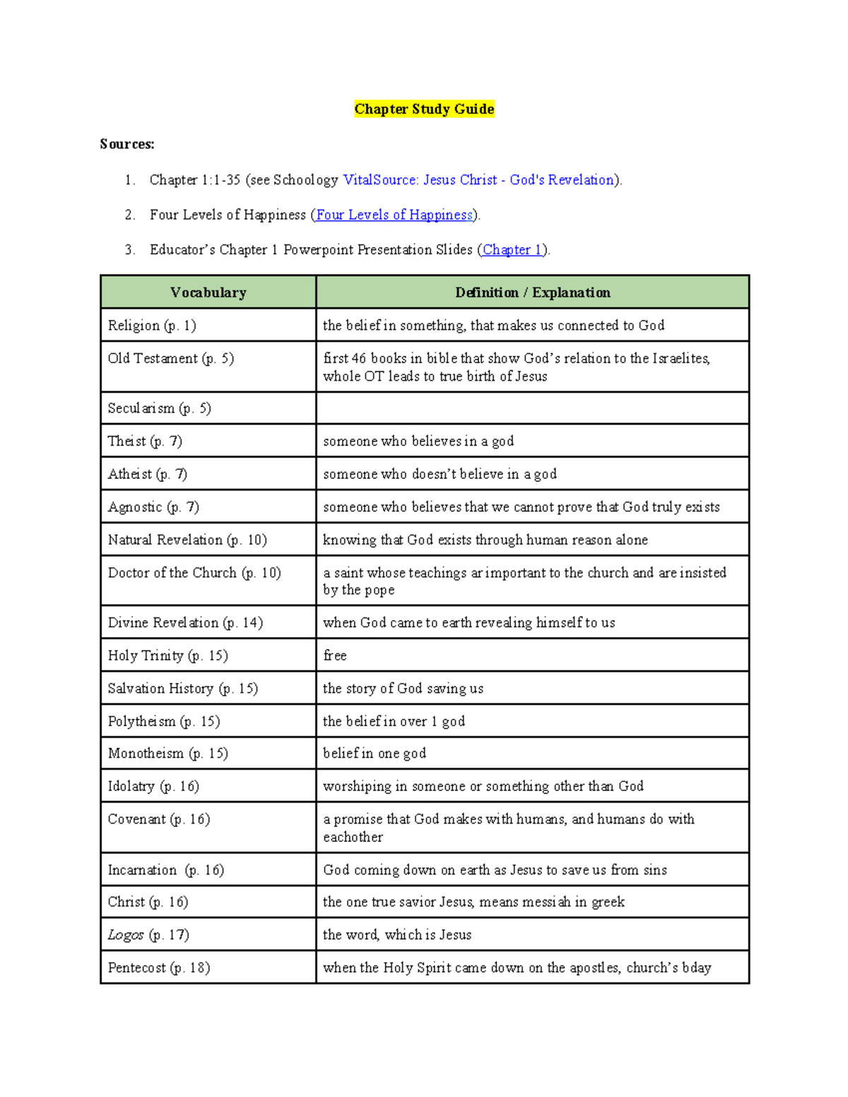 Chapter 1 Study Guide - In love with this book - Chapter Study Guide ...