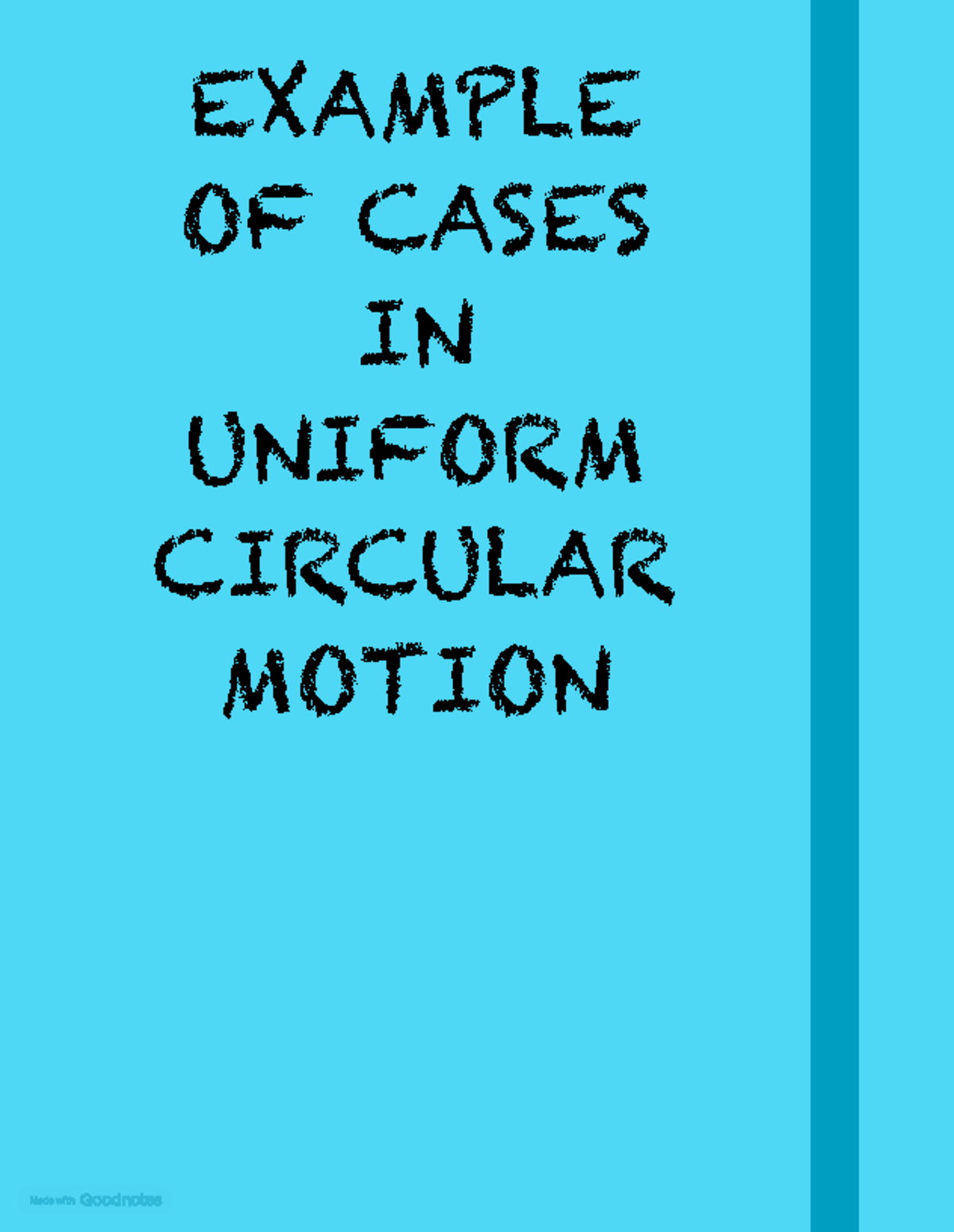 Circular Motion Cases: Uniform and Non-Uniform Analysis - Studocu
