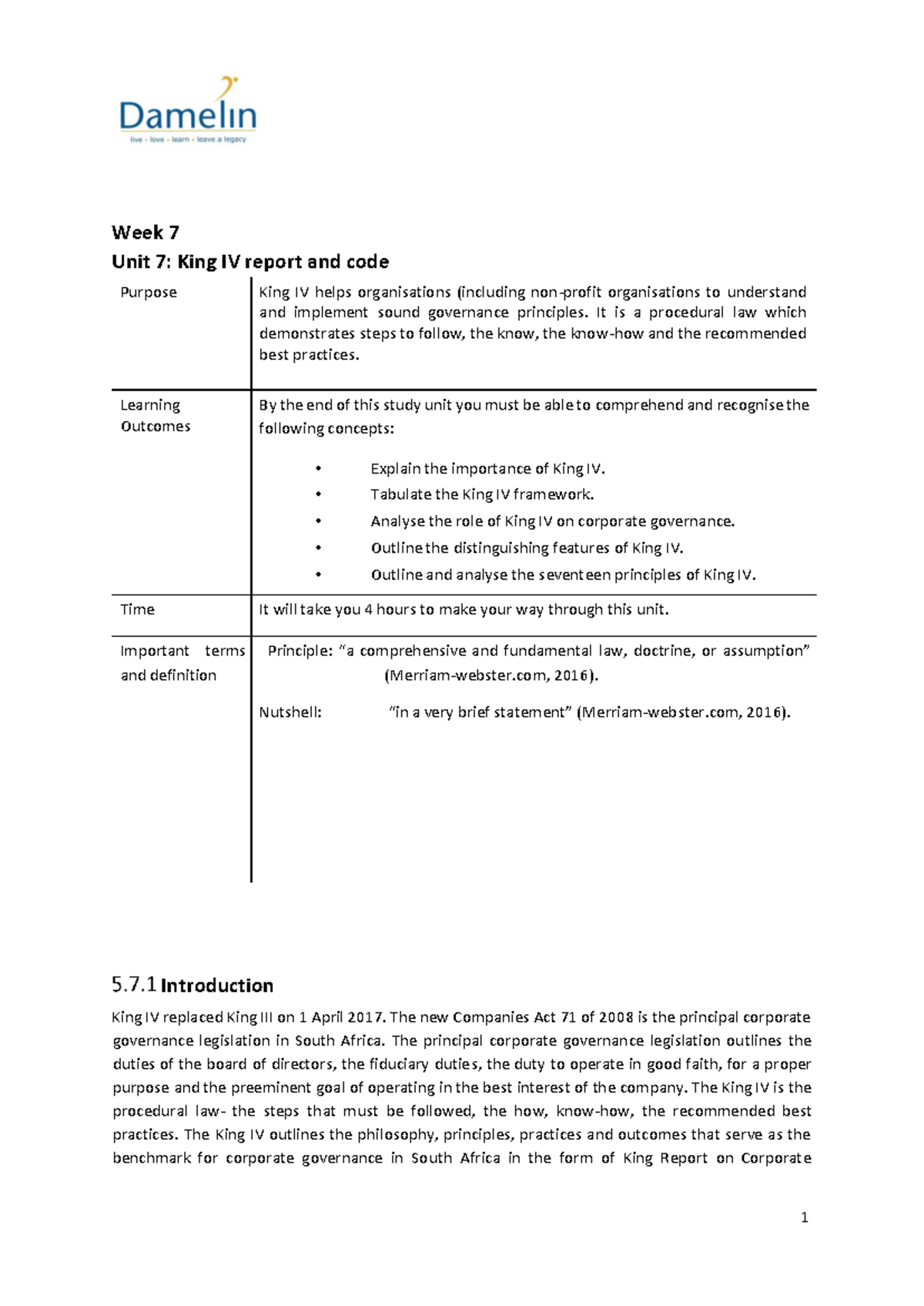 King IV Report & Code: Principles of Effective Corporate Governance ...