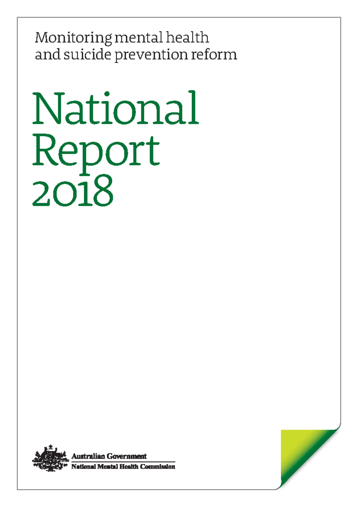 Monitoring Mental Health and Suicide Prevention Reform National Report ...