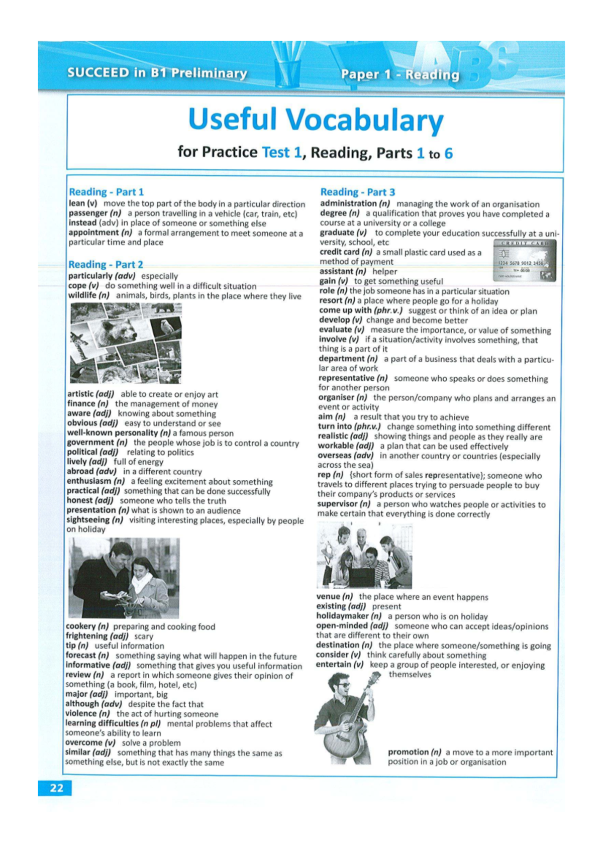 SUCCEED in B1 Preliminary Paper 1 Reading Vocabulary Development for ...