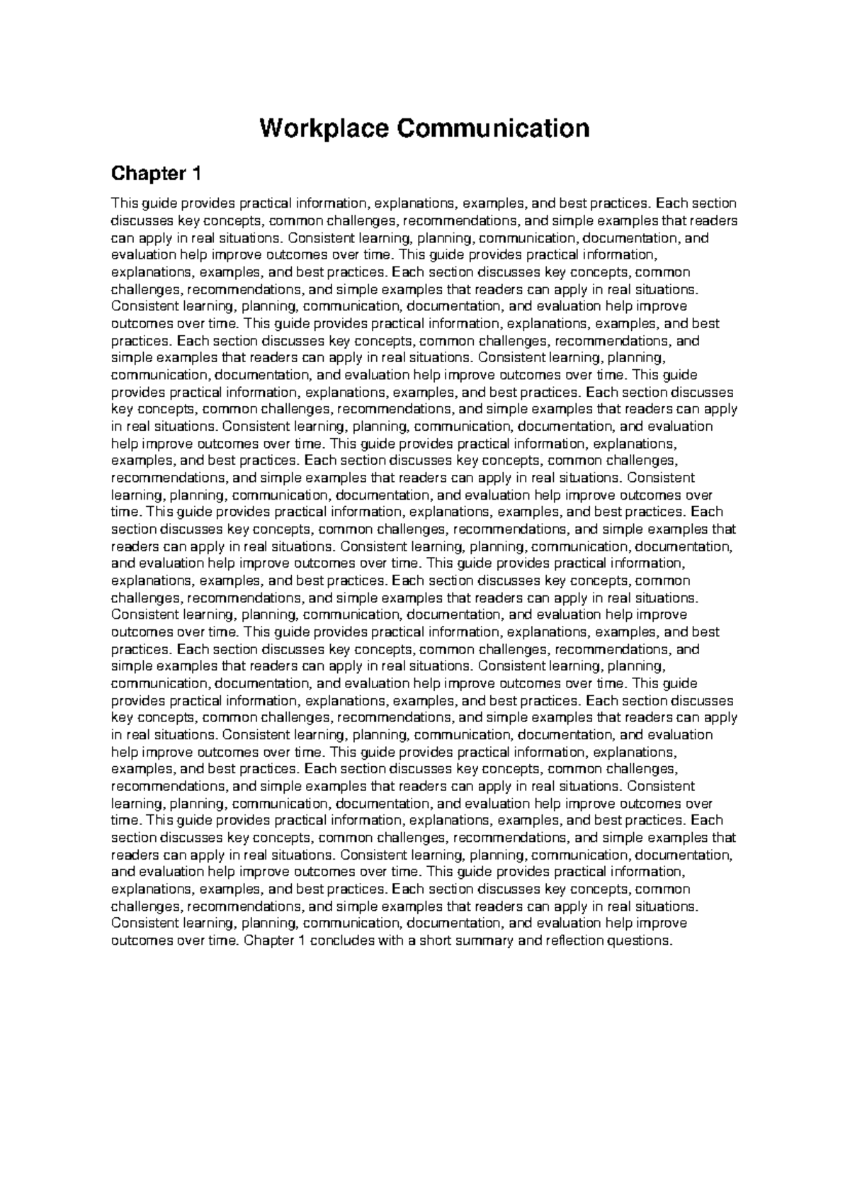 Workplace Communication Handbook: Key Concepts & Best Practices - Studocu